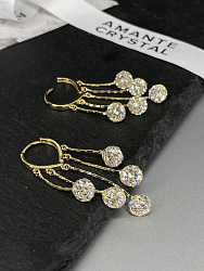 Серьги Spider гроздь Au 2