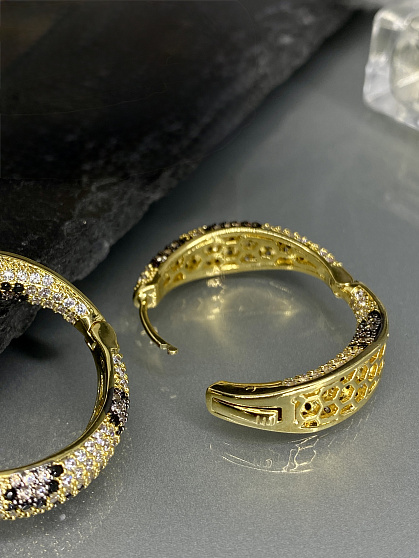 Серьги DAZZ Celebrety 2,5cm reptiles Au