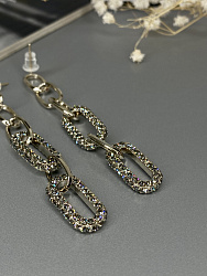 Серьги Lux bl diamondl бронза 3