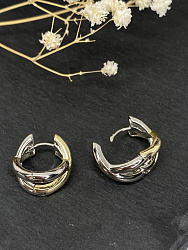 Серьги X Bicolor 4