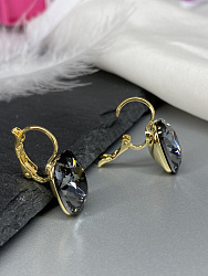 Серьги CAPRI 14mm silver night Au 2