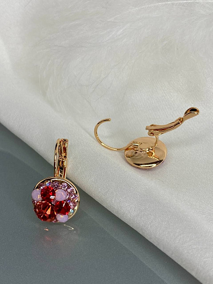 Серьги Rivolo rose mix Au