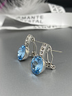 Серьги BluC rivoli 10mm aquamarine