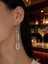 Серьги Lux crystal  1