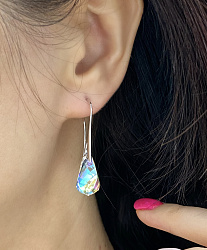 Серьги Brilliant AB 18mm 2