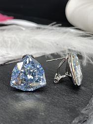 Серьги KR DAFNA 18mm blue shade, итальянский замок 3