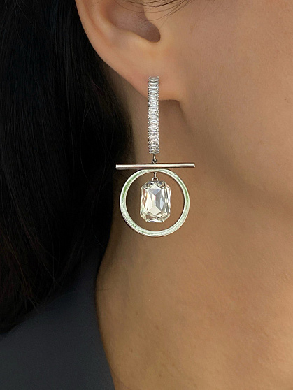 Серьги Capri/baget Asimetria crystal