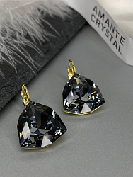 Серьги KR Dafna 18mm silver night Au 1