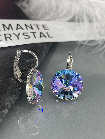 Модные серьги RIVOLI 14mm с австрийскими кристаллами VL