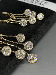 Серьги Spider гроздь Au 3