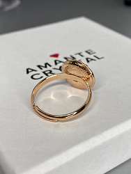 Кольцо Rivolo Haki розовое золото 3