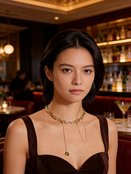 Колье Цепь Lux покрытие желтое золото 1