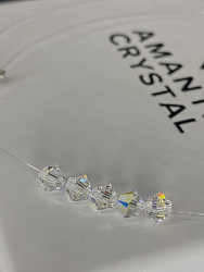 Колье-невидимка Amante crystal AB 4