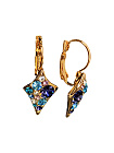 Серьги Rivolo Romb tanzanite mix Au с переливающимся оттенком