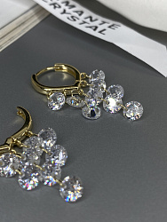 Серьги KR Rossinka гроздь Au 2