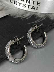 Серьги полукольца IREN crystal 3