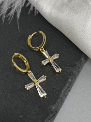 Серьги Bluc крестики бижутерия 3