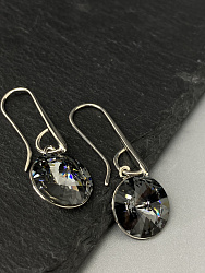 Серьги Elina 14mm silver night 3