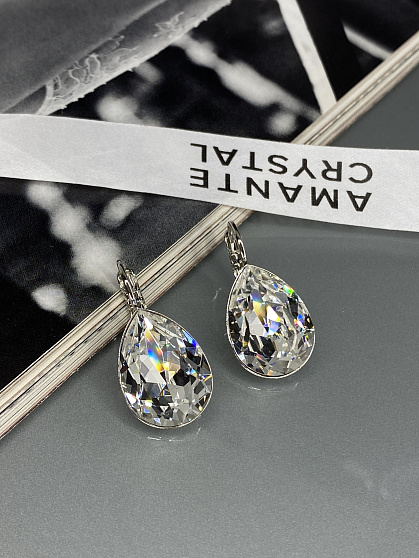 Серьги Patrice 18mm с австрийскими кристаллами crystal