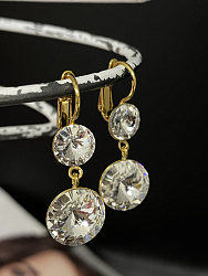 Серьги JANINE crystal Au 2