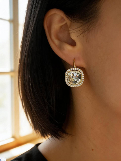 Серьги KR Kassandra crystal Au