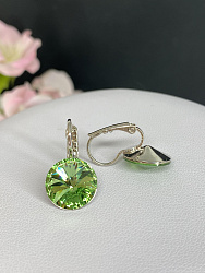 Серьги RIVOLI 12 с австрийскими кристаллами peridot 3
