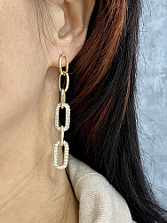 Серьги Lux crystal Au 1