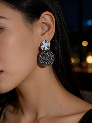 Серьги IREN 23 mm jet 4