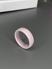 Кольцо Керамика (грани) 18 розовый