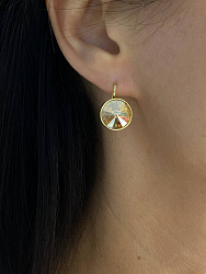 Серьги KR Rivoli с австрийскими кристаллами gold Au 1