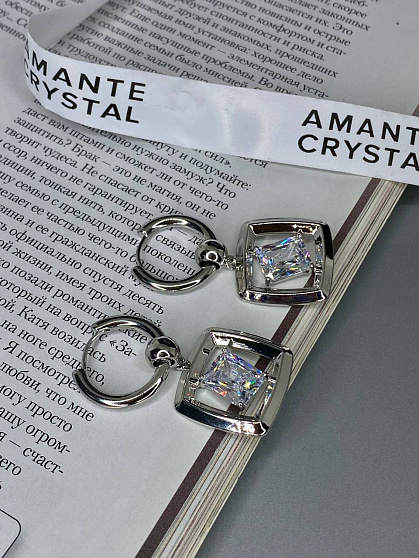 Серьги Ramka crystal 