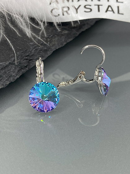 Серьги RIVOLI 8mm с австрийскими кристаллами VL