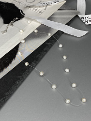 Колье Жемчуг на леске 2