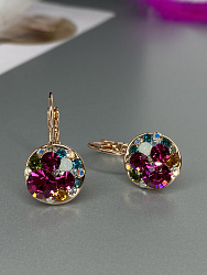 Серьги Rivolo fuksia mix Au 4
