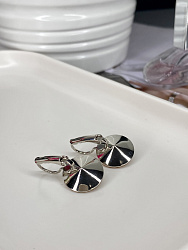 Серьги RIVOLI 14 mm emerald 2