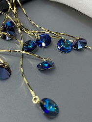 Cерьги KR SOFI bermuda blue Au 4