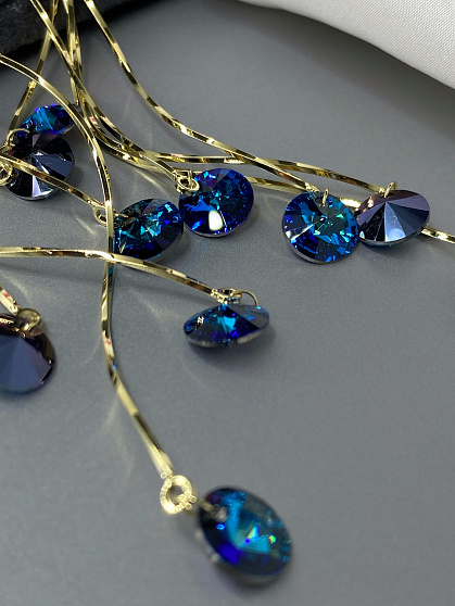 Эксклюзивные серьги KR SOFI bermuda blue Au