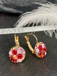 Серьги Rivolo rose mix Au 4