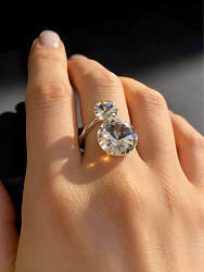 Кольцо KR JANINE crystal 1