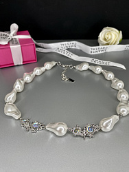 Колье жемчуг мятый 4