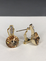 Серьги BluC rivoli 10mm gold Au 4