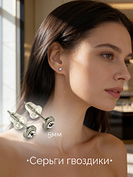 Пусеты mini crystal 1