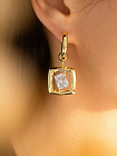 Серьги Ramka crystal Au