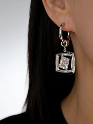 Серьги Ramka crystal  3