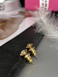 Пусеты 6 mm gold Au 4