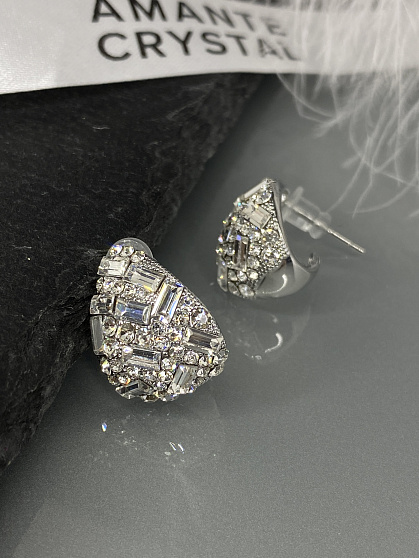 Серьги Fashion mini Baget crystal