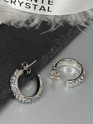 Серьги полукольца IREN crystal 2