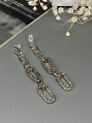 Серьги Lux bl diamondl бронза 2