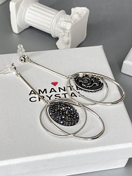 Серьги IREN Saturn jet 1