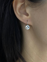 Серьги RIVOLI 8mm с австрийскими кристаллами crystal 1